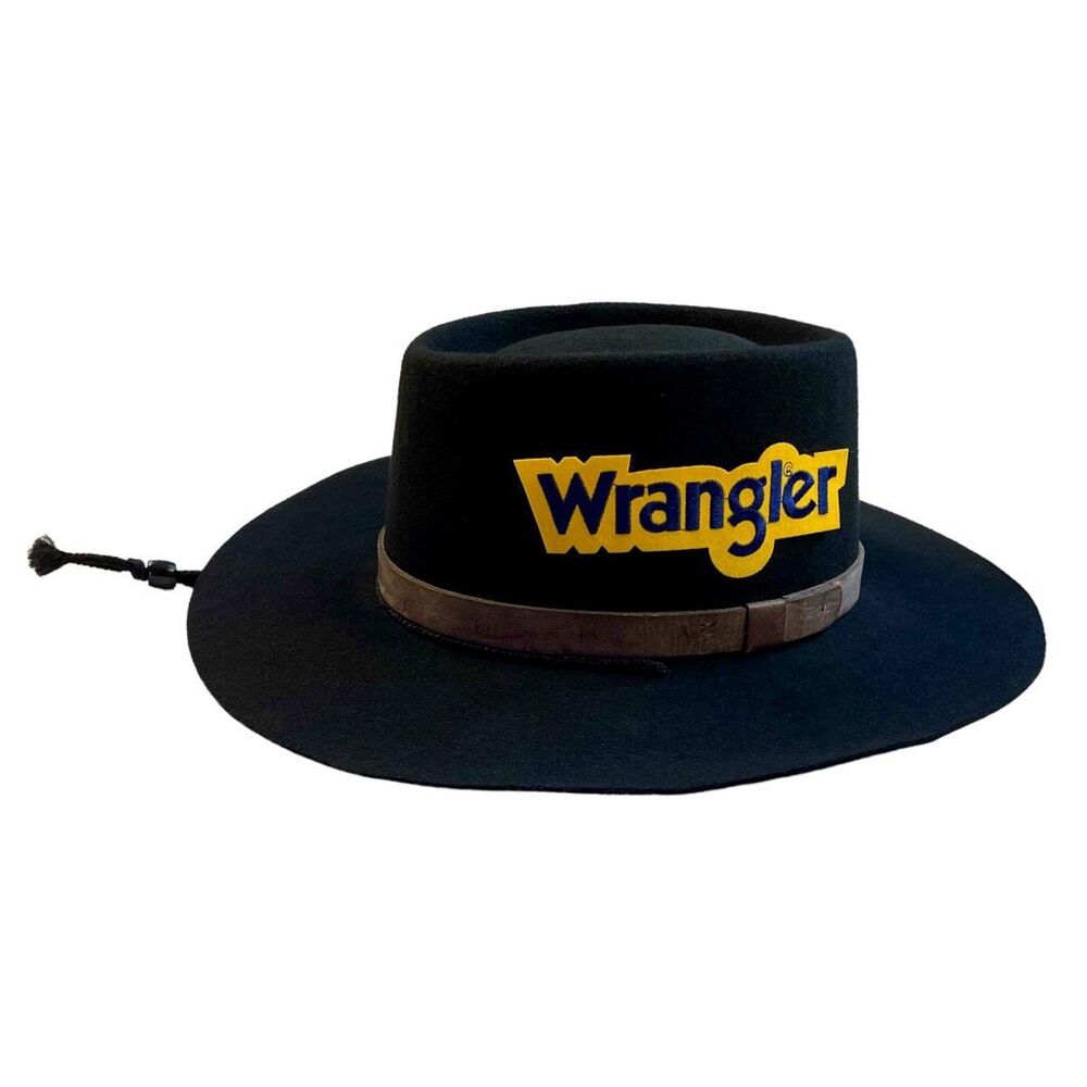 Byrnes & Baker Black Cowboy Wrangler Hat Sz S